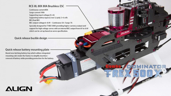 T-REX 500X Dominator Top Super Combo (DS530M/DS535M)